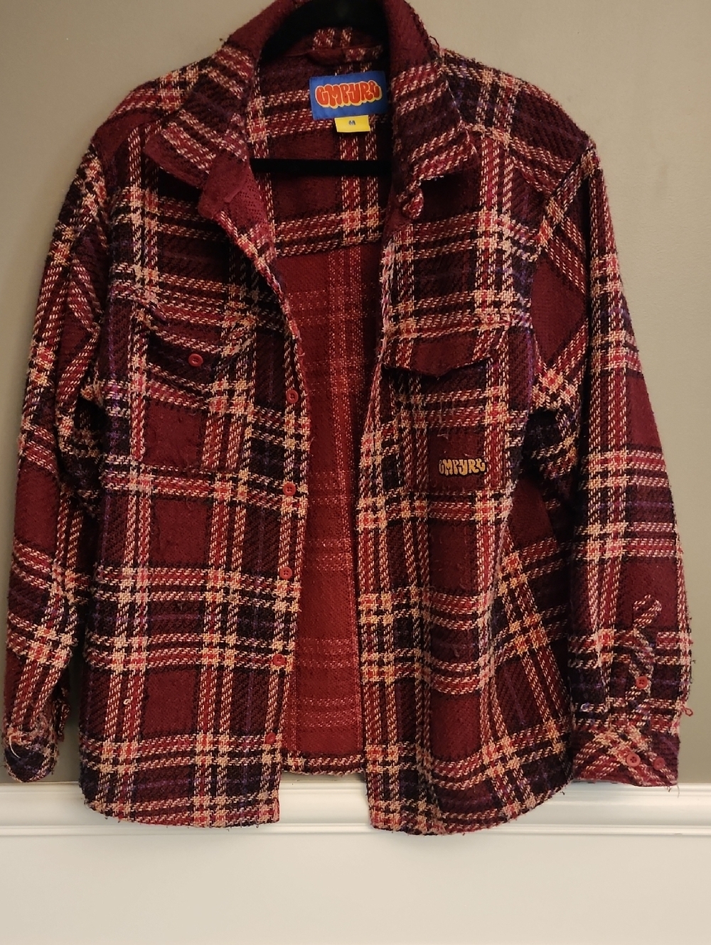 Empyre Burgundy Plaid Shacket
